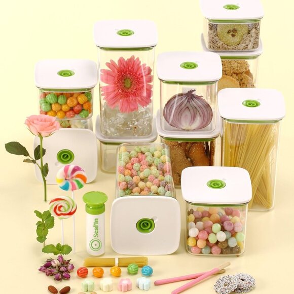 Seal'In Food Storage Vacuum Containers - Set of 3 - Vacuum Sealed - Picture 9 of 9